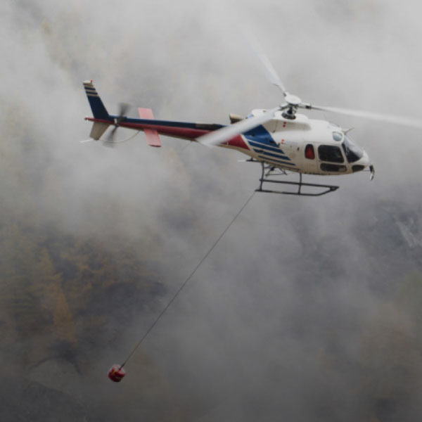 Helicopter on a search mission